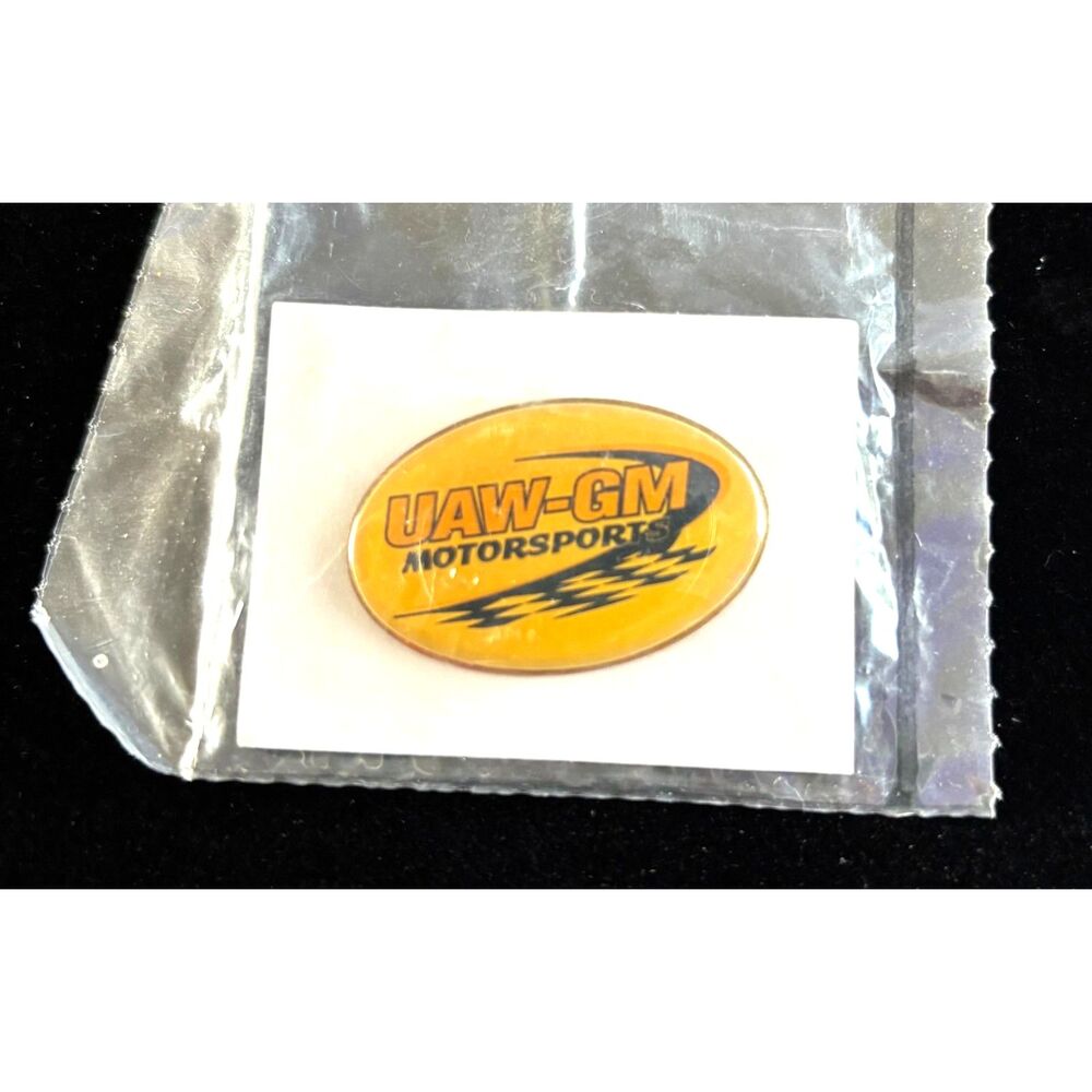 UAW GM Motorsports Pin NOS Union Chevrolet Racing Enamel Lapel New Old Stock